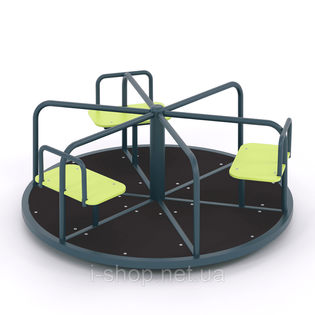 Карусель на 3 сидіння (6 місць) із HDPE пластику