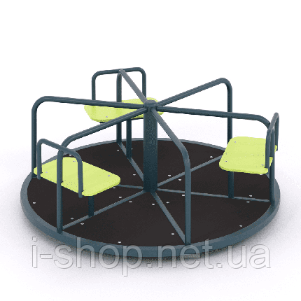 Карусель на 3 сидіння (6 місць) із HDPE пластику, фото 1