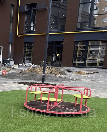 Карусель на 3 сидіння (6 місць) із HDPE пластику, фото 2