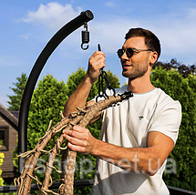 Підвісне крісло-кокон Di Volio Corta одномісне бежевий, фото 5