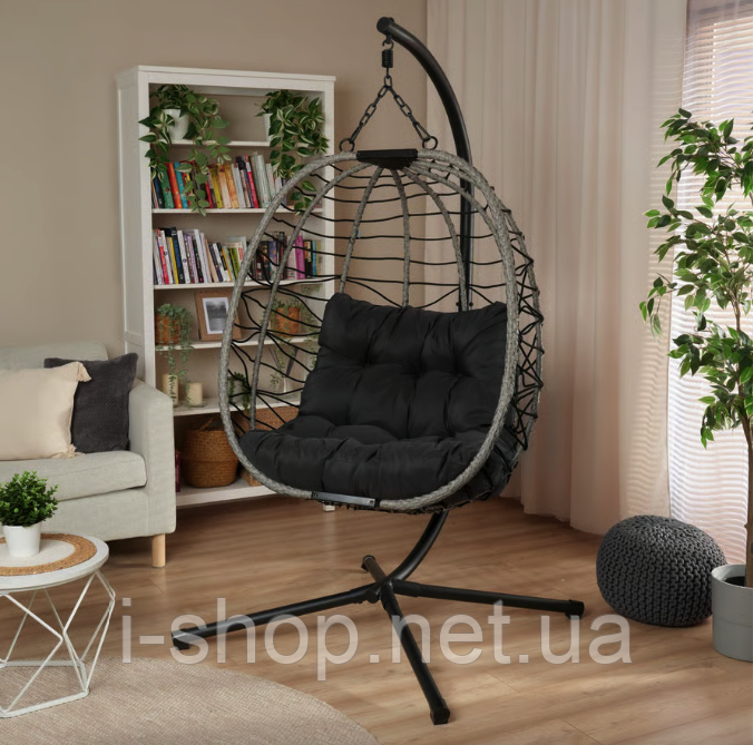 Підвісне крісло-кокон Di Volio Corta одномісне графітовий