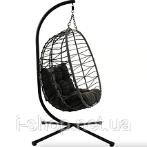 Підвісне крісло-кокон Di Volio Corta одномісне графітовий, фото 2