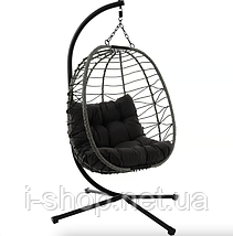 Підвісне крісло-кокон Di Volio Corta одномісне графітовий, фото 4