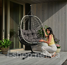 Підвісне крісло-кокон Di Volio Corta одномісне графітовий, фото 5