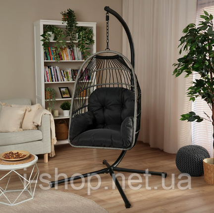 Підвісне крісло-кокон Di Volio Beluno графітовий, фото 1