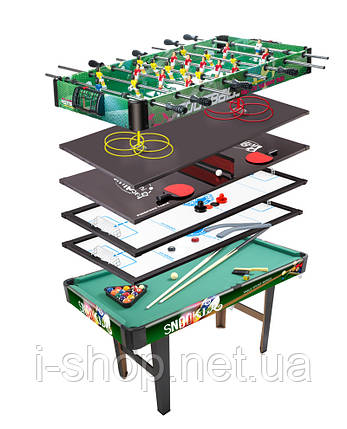 Настільна гра 6в1 Avko GT04 футбол, більярд, теніс, аерохокей, фото 1