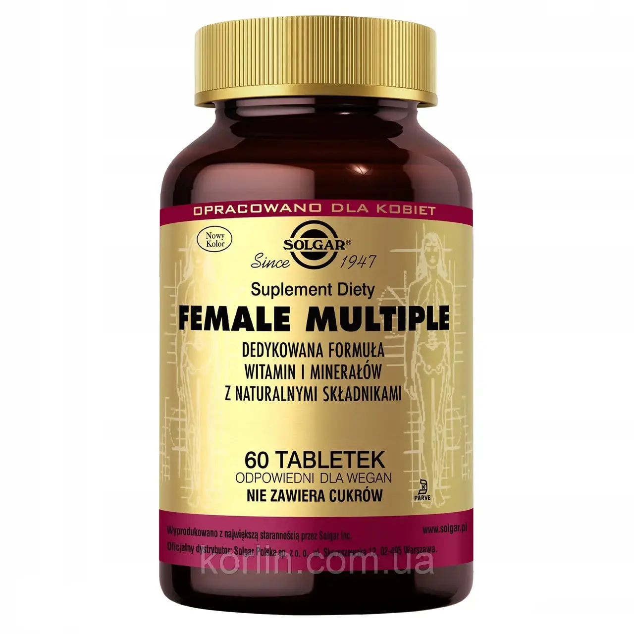 Вітаміни для жінок Solgar Female Multiple, 60 шт., фото 1