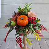 Осіння композиція з гарбузом та георгінами., фото 2