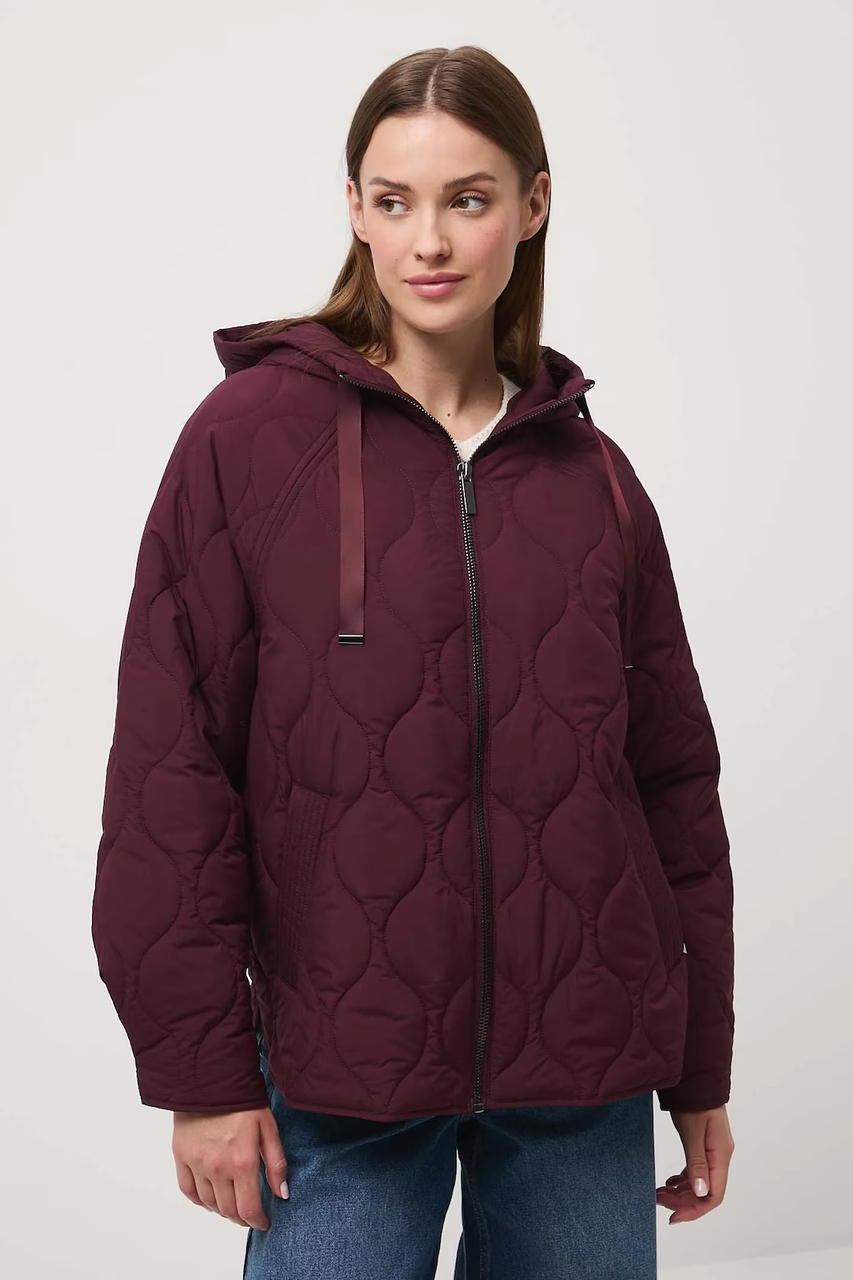 Куртка жіноча оверсайз стьобана бордова Medicine - фото 1 - id-p2763519555