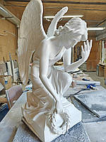 Скульптура Ангел скорботи з литого каменю 82 см