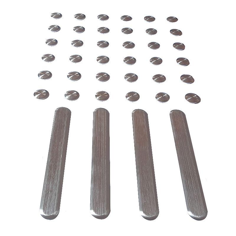 Тактильний індикатор металевий "Конус" самоклеючий 5х35 мм (323-5804), фото 1