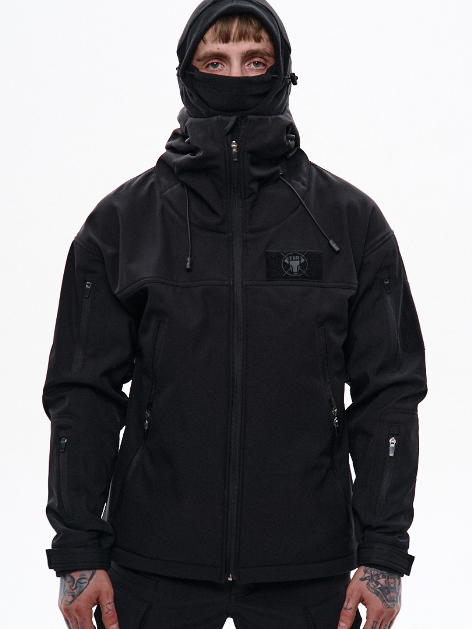 Куртка з софтшелу "Варріор", чорний, фото 1