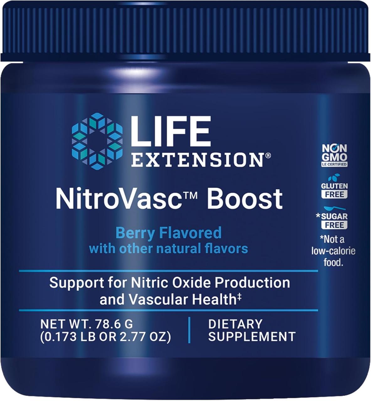Life Extension NitroVasc Boost Berry / Підтримка судин і вироблення оксиду азоту 78,6 г