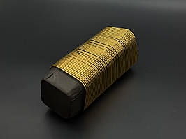 Форми для випічки з алюмінієвої фольги. 8х8х3,5 см. Набір 50 шт. Колір чорно золотий.