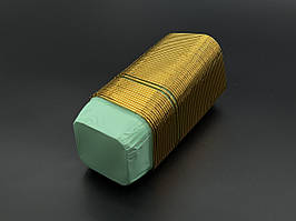 Форми для випічки з алюмінієвої фольги. 8х8х3,5 см. Набір 50 шт. Колір м'ятно золотий.