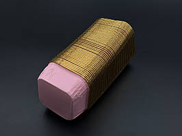 Форми для випічки з алюмінієвої фольги. 8х8х3,5 см. Набір 50 шт. Колір рожево золотий.