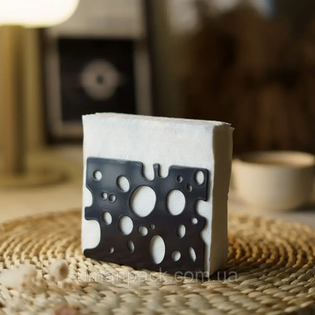 Підставка для серветок для. Колір чорний. 13х10x4см