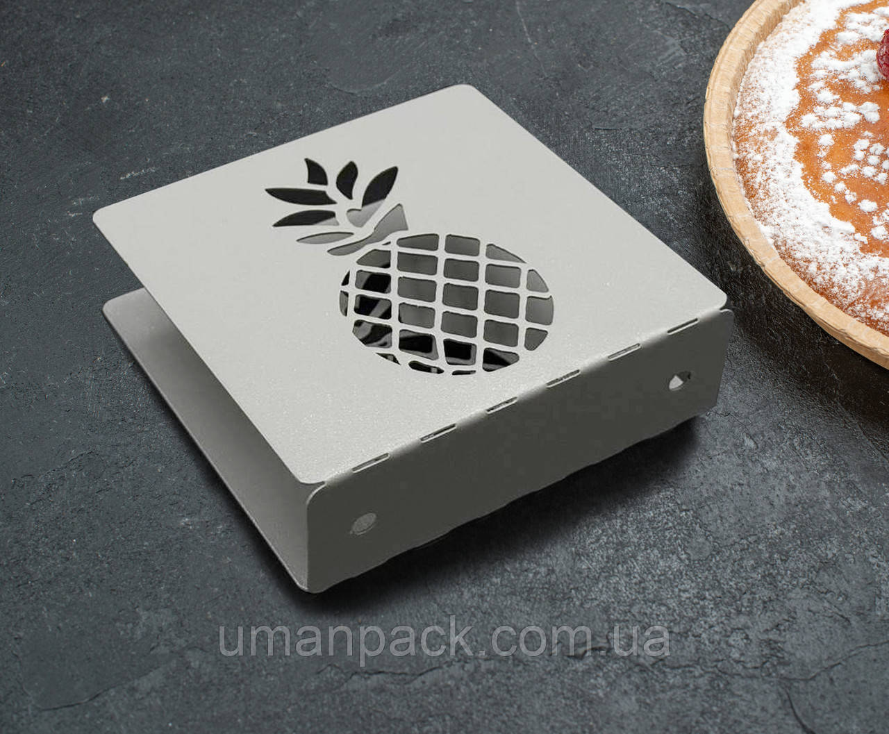 Підставка для серветок для. Колір сірий. 13х13x4см
