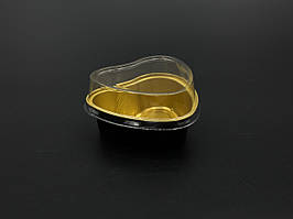 Сердечка форми для випічки з алюмінієвої фольги з кришкою. 7х7,5х2,7см Набір 10шт