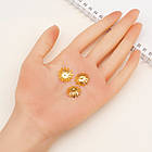 Шапочки для Намистин Залізні, Квітка, Філігранні, Золото, 16х4.5мм, Отвір 1мм, 100 шт, фото 2