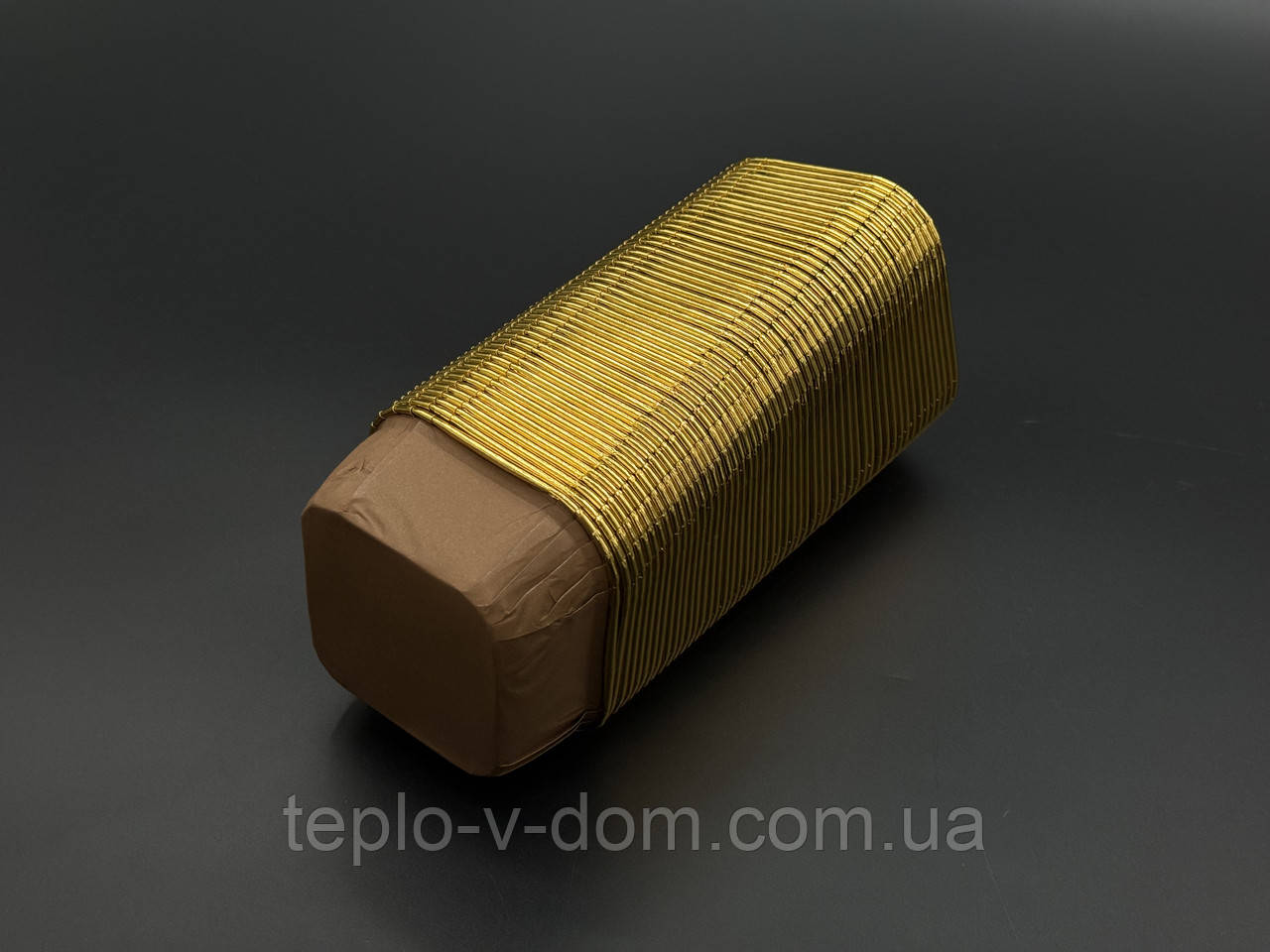 Форми для випічки з алюмінієвої фольги. 8х8х3,5 см. Набір 50 шт. Колір коричнево золотий.