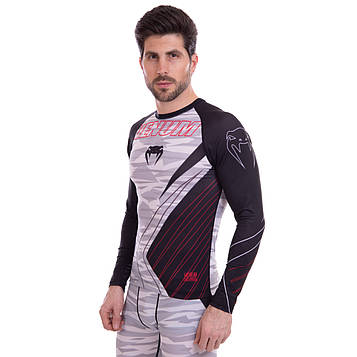 Рашгард лонгслів чоловічий VNM M-2XL чорний-білий 9520   XXL