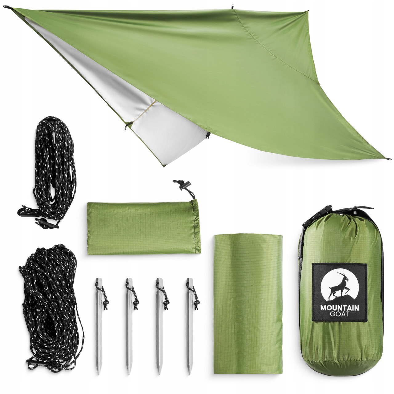 Туристичний тент Mountain Goat 300 x 300 см бівачний, водонепроникний Olive (P-5905973406376), фото 1