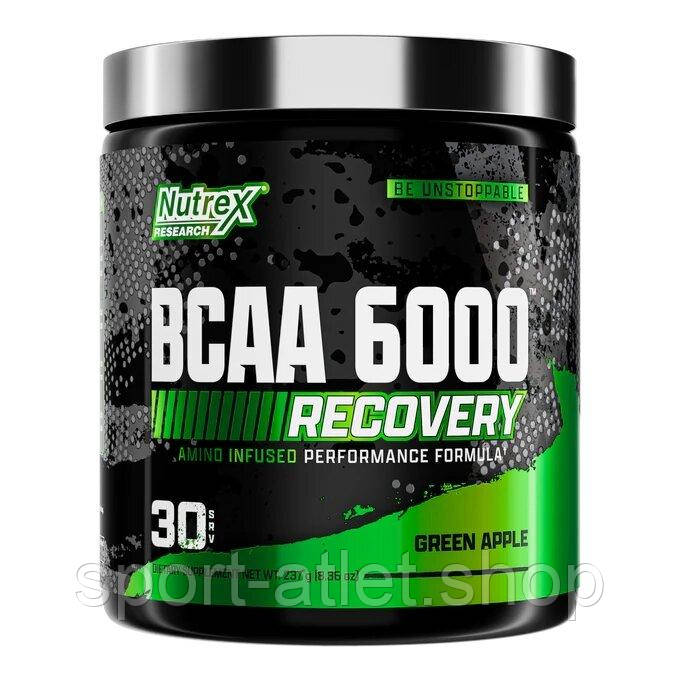 Амінокислота BCAA Nutrex Research BCAA 6000, 255 грам - Зелене яблуко, фото 1
