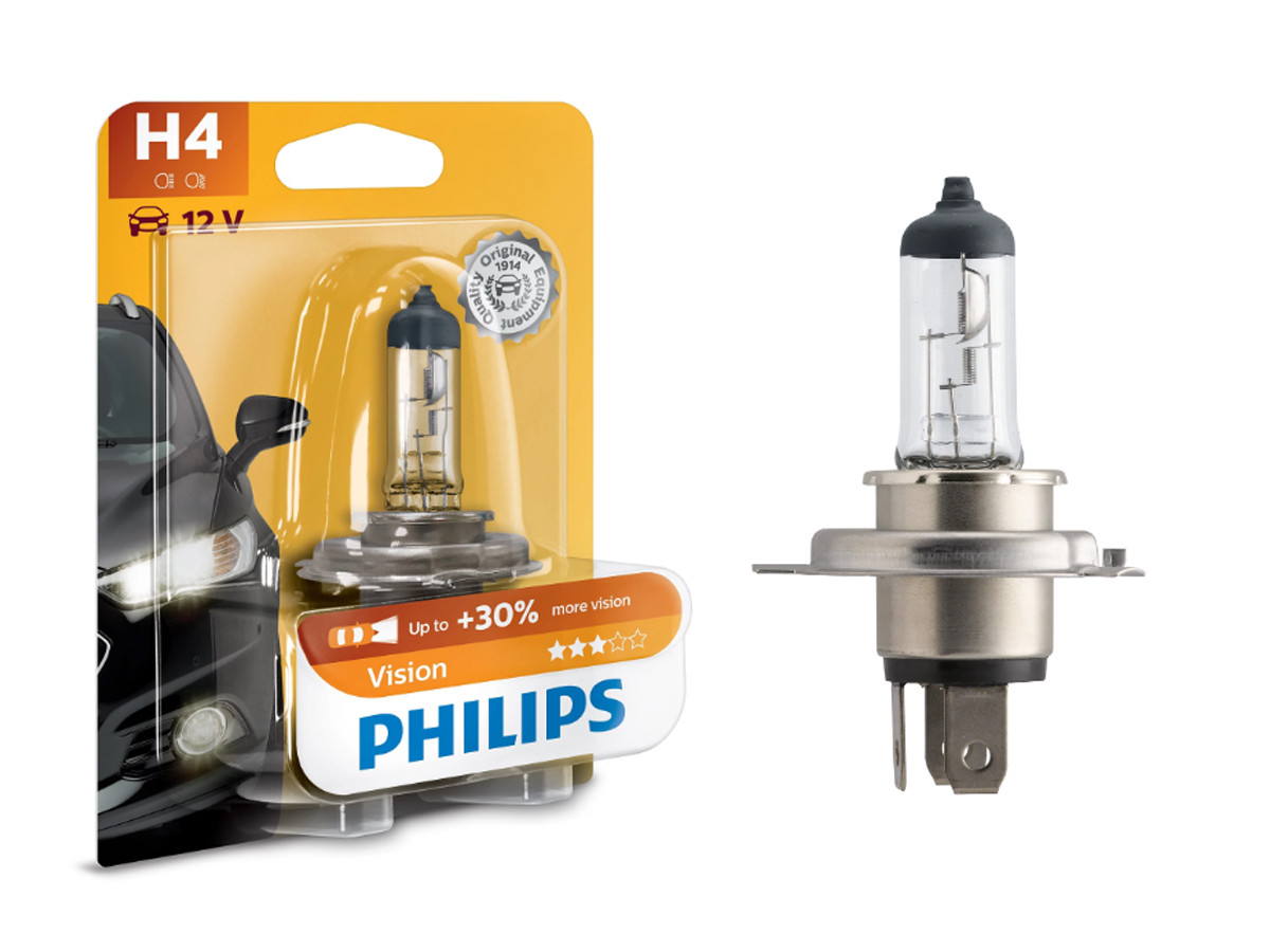 Галогенова лампа PHILIPS 12342PRB1 H4 60/55W 12V P43t Premium, фото 1