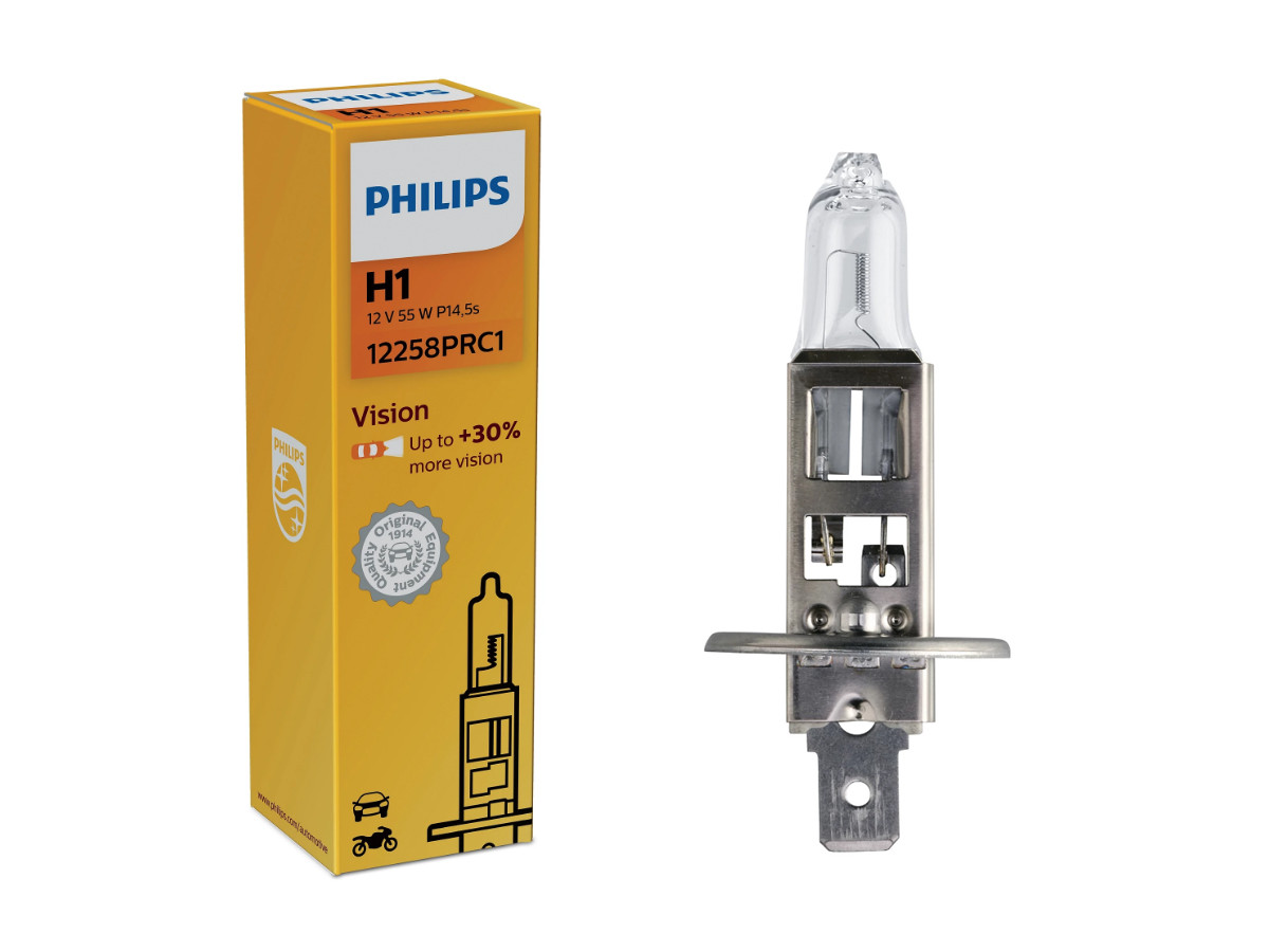 Галогенова лампа PHILIPS 12258PRC1 H1 55W 12V P14,5s Premium, фото 1