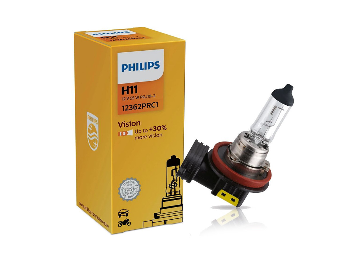 Галогенова лампа PHILIPS 12362PRC1 H11 55W 12V PGJ19-2 Premium +30%, фото 1