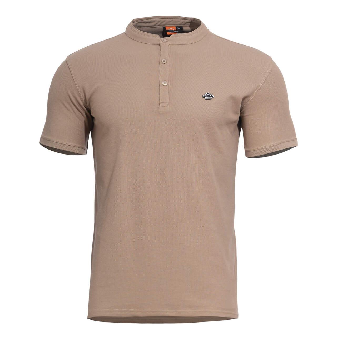 Поло Pentagon LEVANTES HENLEY SHIRT K09025 Large, Tan Brown, фото 1