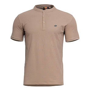 Поло Pentagon LEVANTES HENLEY SHIRT K09025 Large, Tan Brown