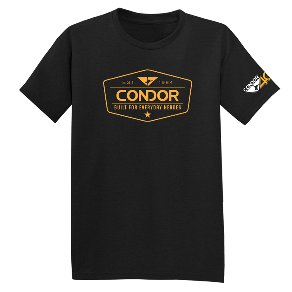 Футболка Condor 40 YRS PROMO SHIRT P2023-01 X-Large, Чорний, фото 1