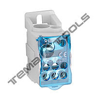 Блок распределительный 125А на DIN-рейку Синий