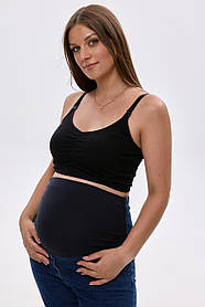 Топ для вагітних та годуючих чорний на бретелях з кліпсами, XL
