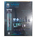 Набір для стриження VGR 6 в 1 V-117 RED, 14 насадок, LED Display, фото 4