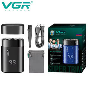 Електробритва VGR V-347 BLACK, роторна, IPX7