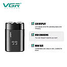 Електробритва VGR V-347 BLACK, роторна, IPX7, фото 3