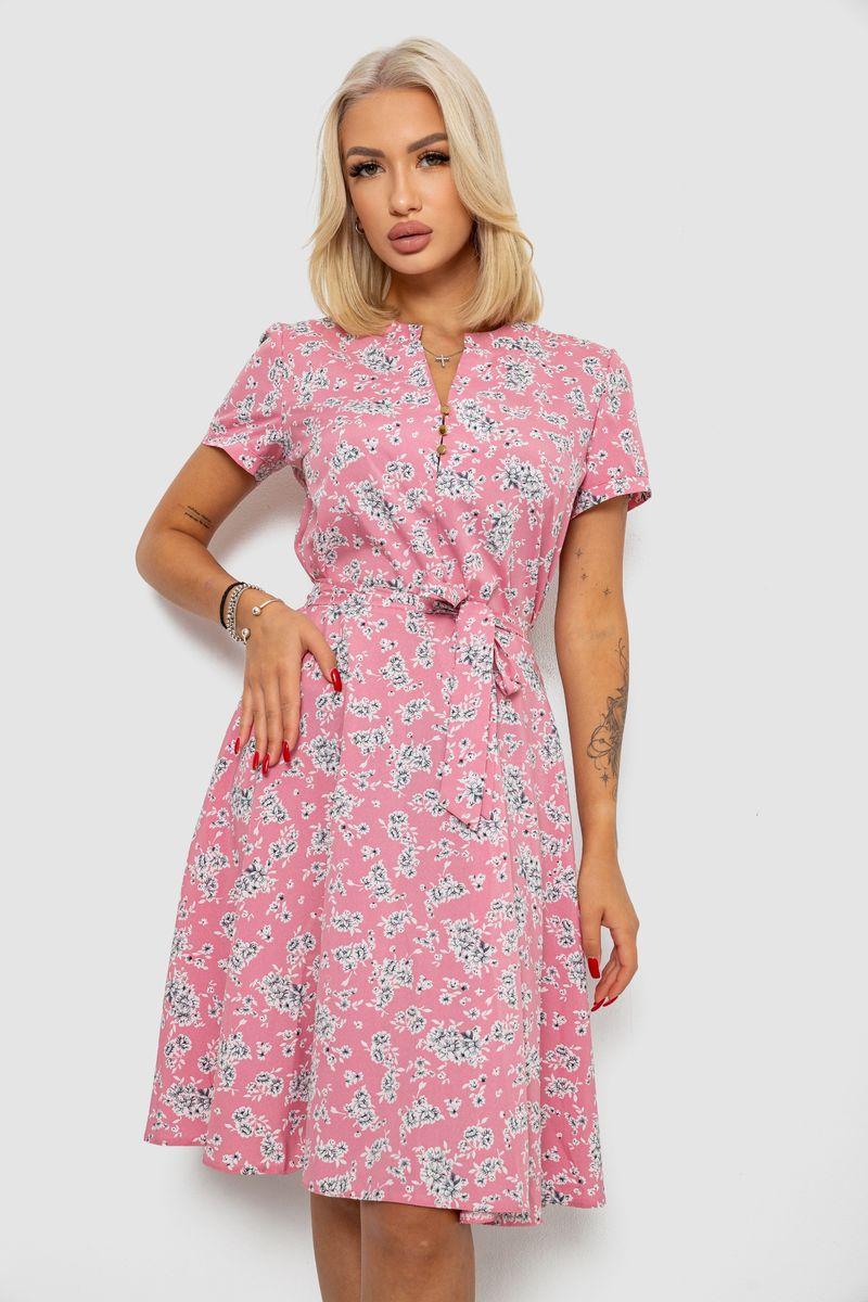 Сукня софт із принтом, колір рожевий, 230R1016, фото 1