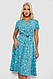 Сукня софт із принтом, колір бірюзовий, 230R1111, фото 2