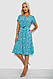 Сукня софт із принтом, колір бірюзовий, 230R1111, фото 3