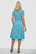 Сукня софт із принтом, колір бірюзовий, 230R1111, фото 4