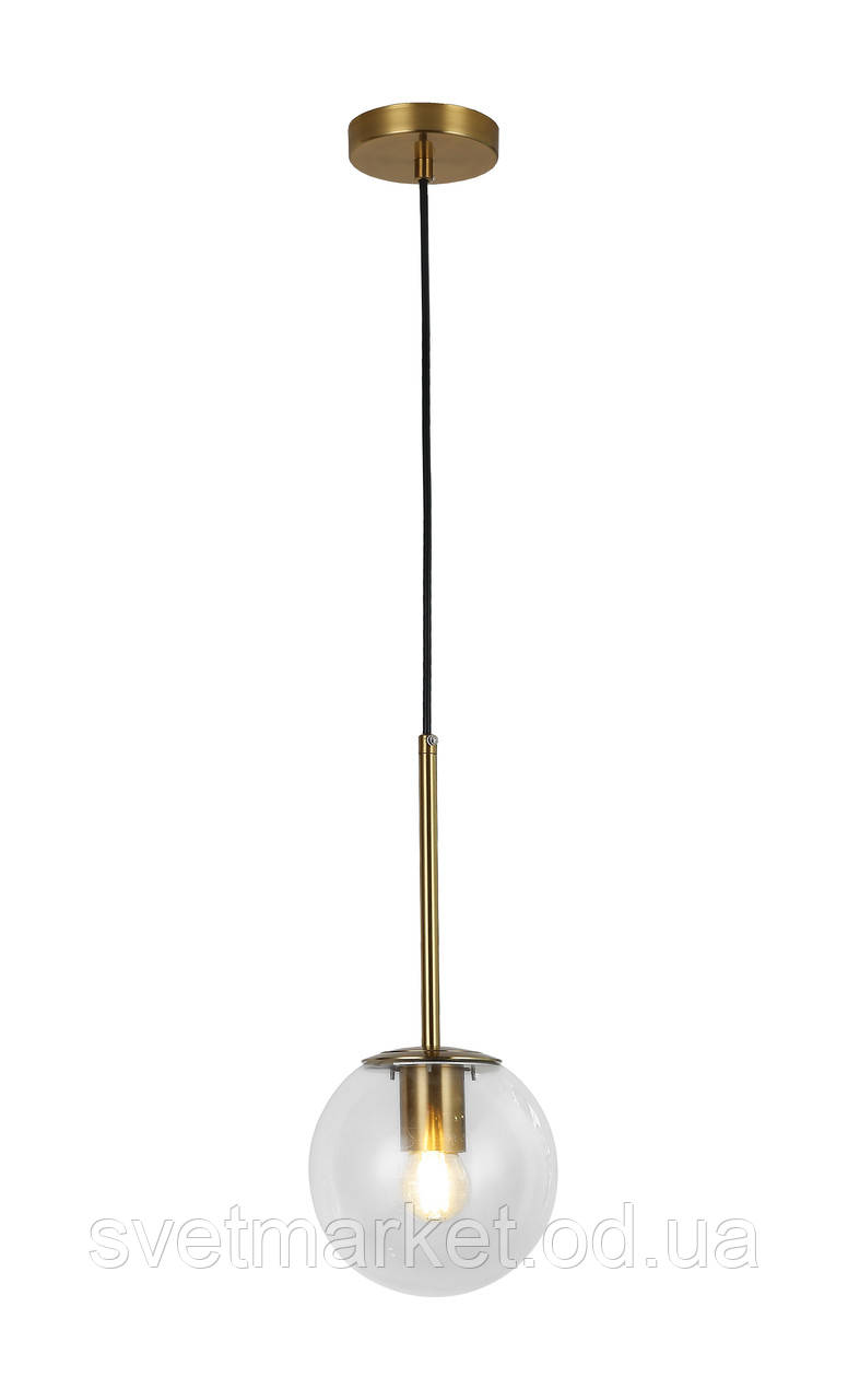 Підвісний скляний світильник 752103-1(3415) AGD+CL (BRONZE), фото 1