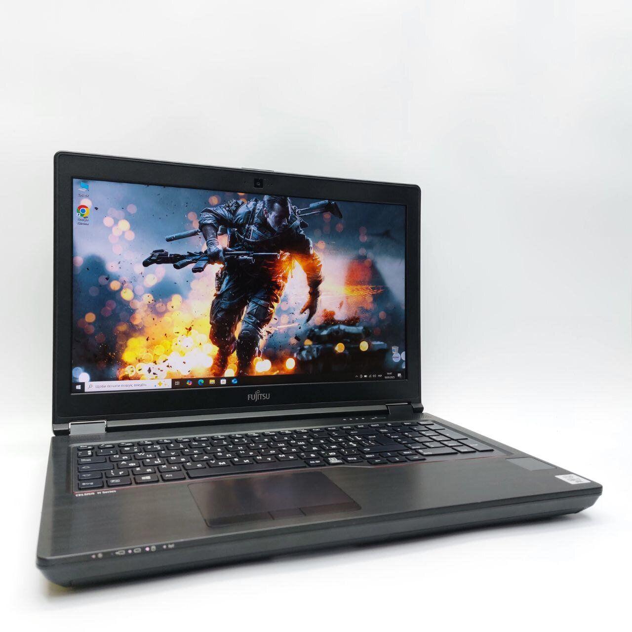 Б/в Ноутбук Fujitsu Celsius H7510 15.6" 1920x1080| Core i7-10850H| 32 GB RAM| 512 GB SSD| Quadro T1000 4GB