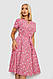 Сукня софт із принтом, колір пудровий, 230R1111, фото 3