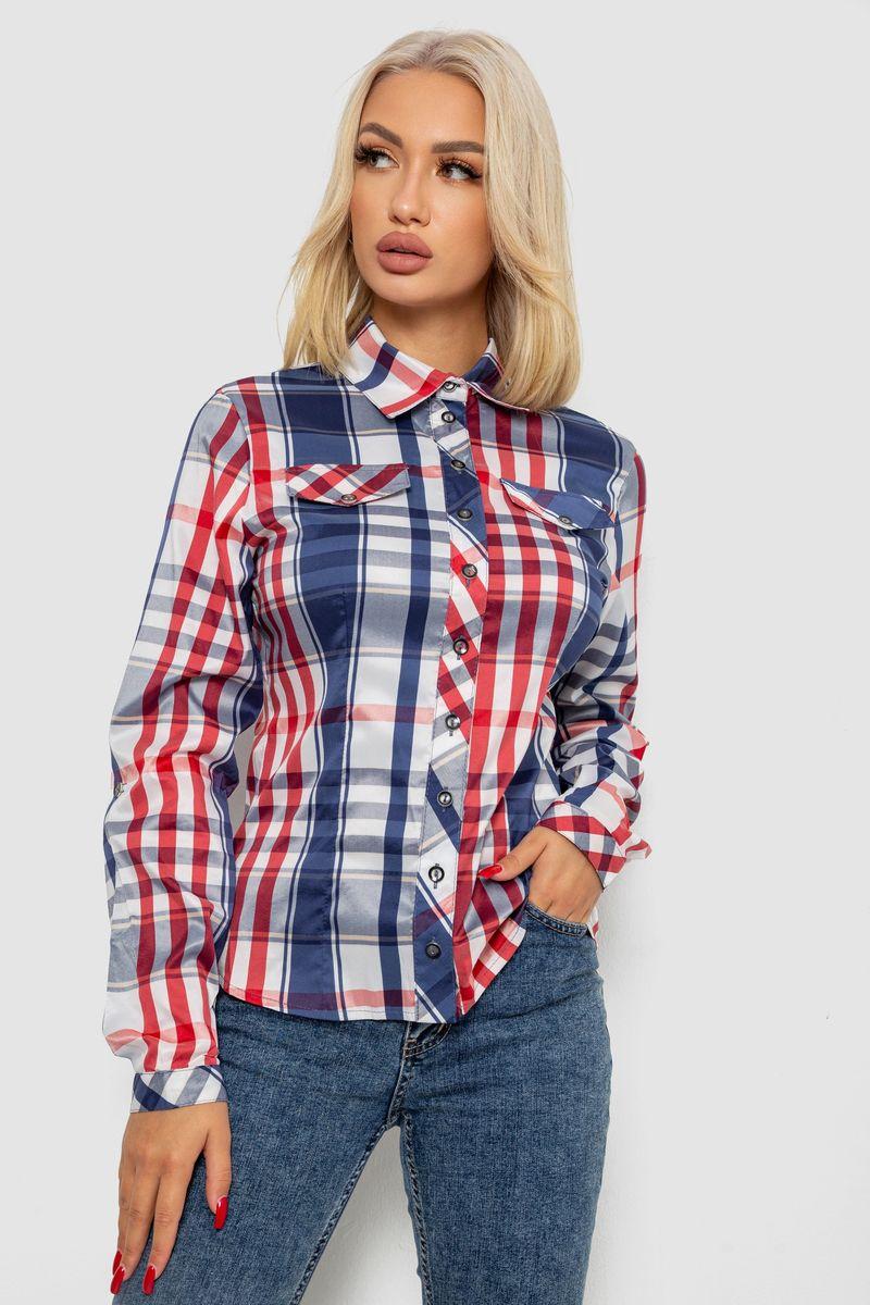 Сорочка жіноча в смужку, колір синій, 230R064-2 Ager, Синій, У полоску, З довгими рукавами, на ґудзиків, Пряма, Тягнеться, Жіночий, XS, Норма; Напівбатал, Весняно-літній; Весняно-осінній; Весенний, 95% бавовна, 5% лайкра, Нове, Пов’ язаний (casual), Украї, фото 1