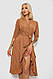 Сукня софт із принтом, колір коричневий, 230R1011-5, фото 2