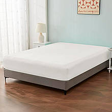 Універсальне водонепроникне простирадло-наматрасник на резинці GSG-033 200х220+28 см Білий