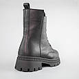 Черевики жіночі шкіра хутро 592638 Чорні, фото 6
